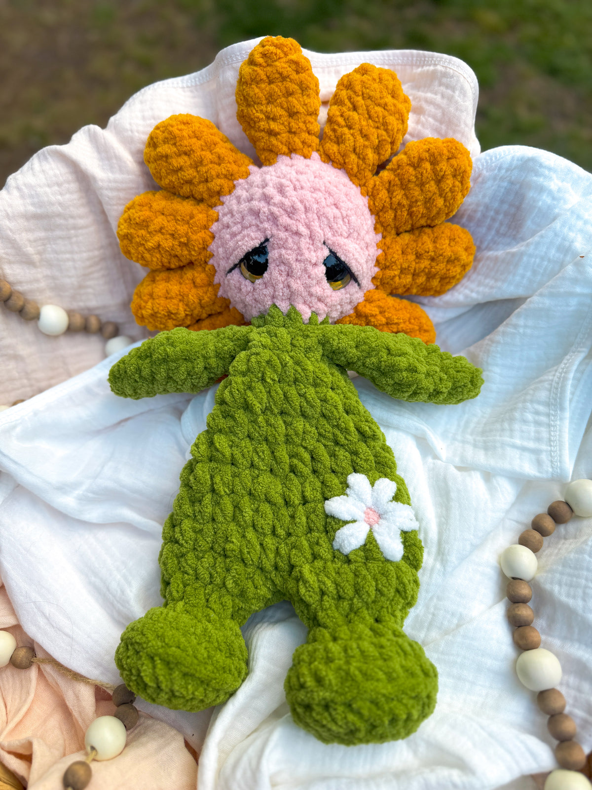 Daisy May - Yellow - Handmade Crochet Snuggler