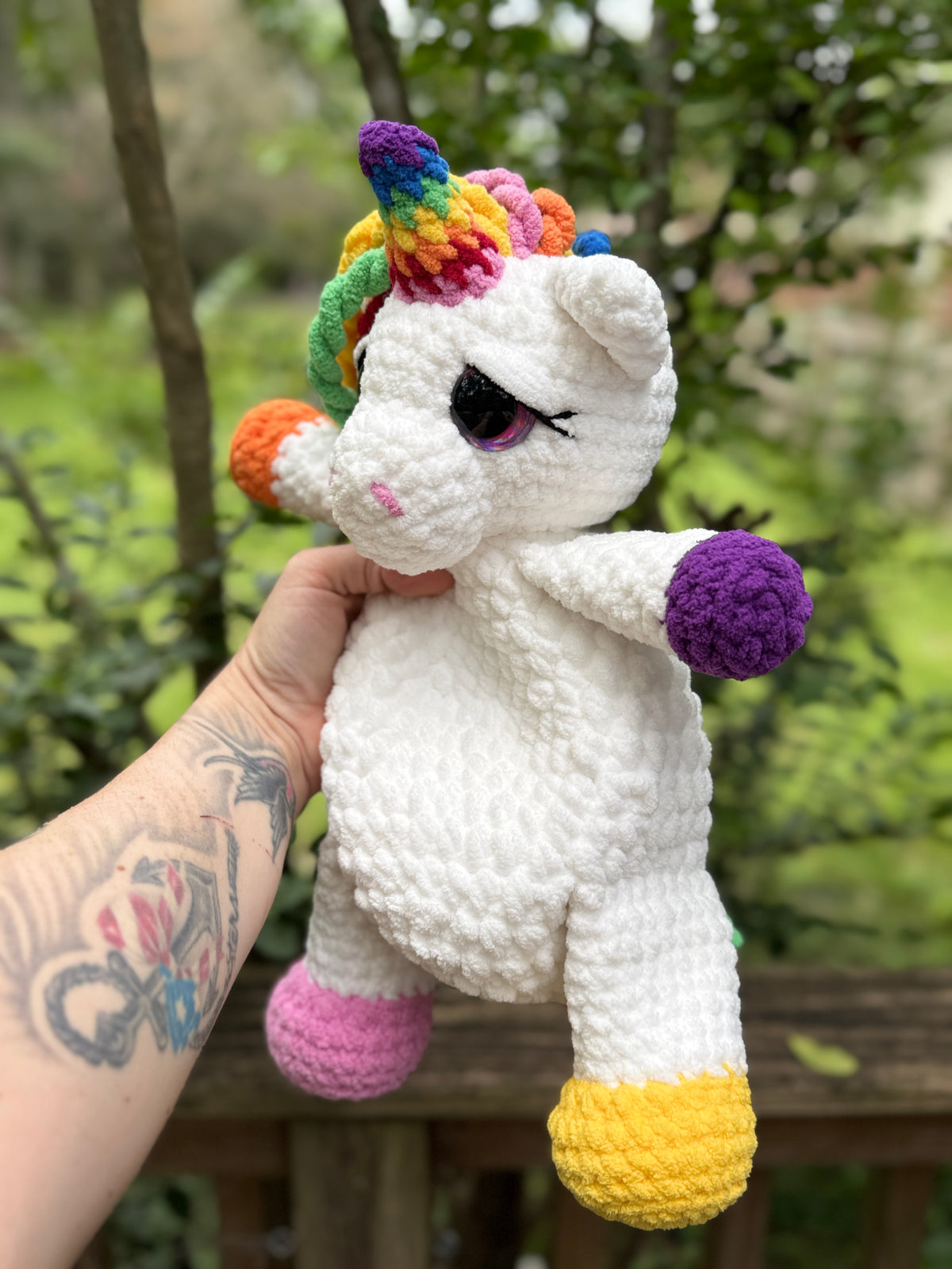 Unicorn Snuggler โ Handmade Crochet Plush