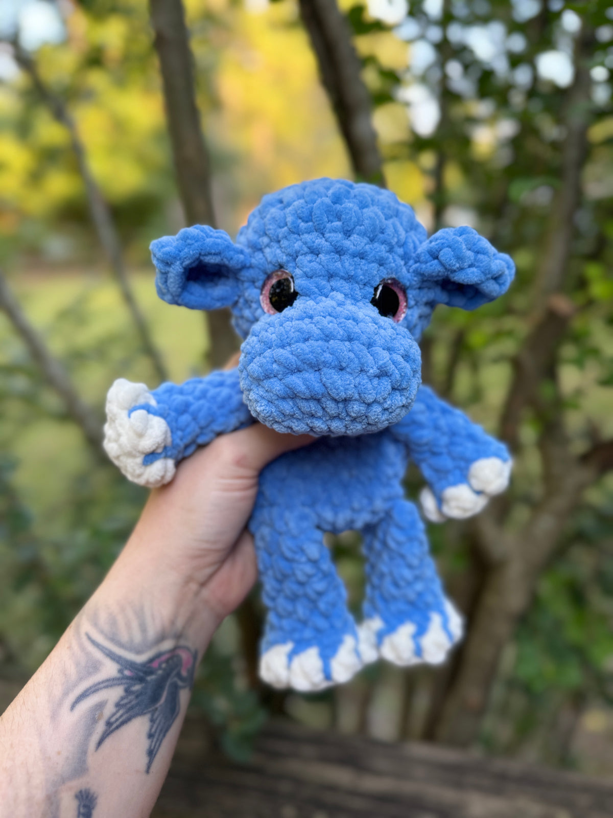 Small Hippo Snuggler – Handmade Crochet Plush