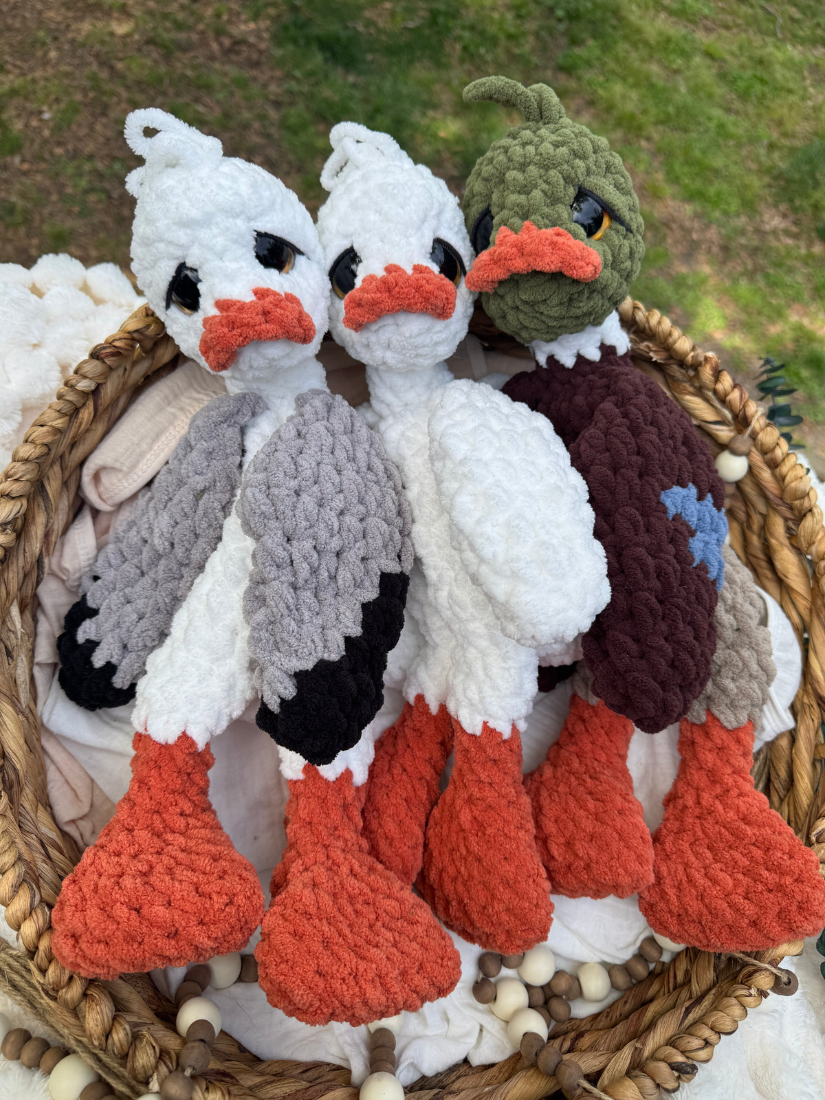 Surf the Seagull/Duck — Handmade Crochet Snuggler