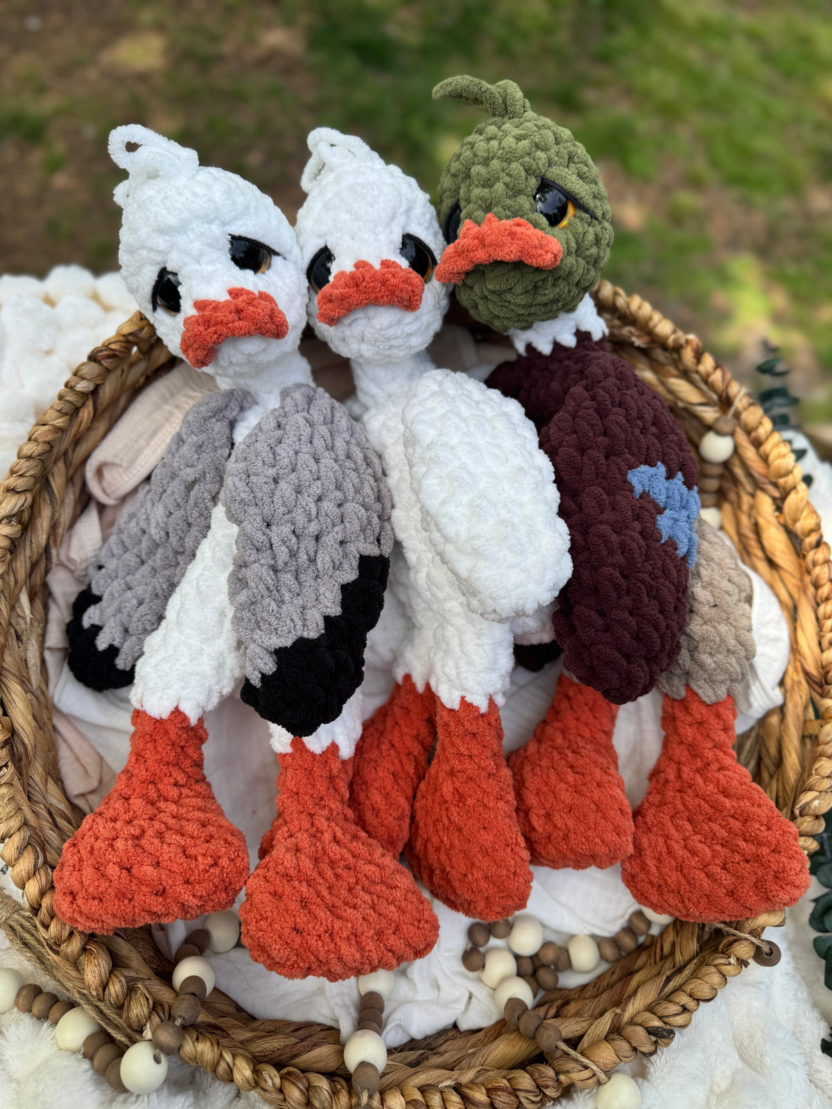 Surf the Seagull/Duck — Handmade Crochet Snuggler