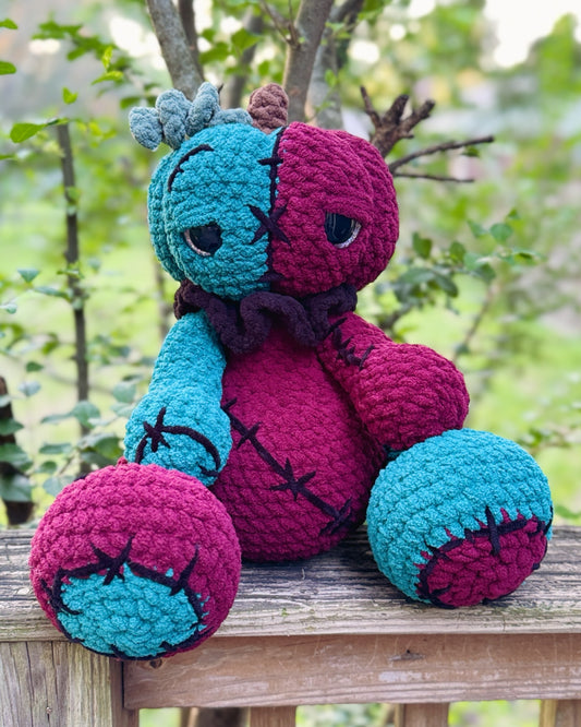 Jumbo Sitting Pumpkin – Handmade Crochet Plush