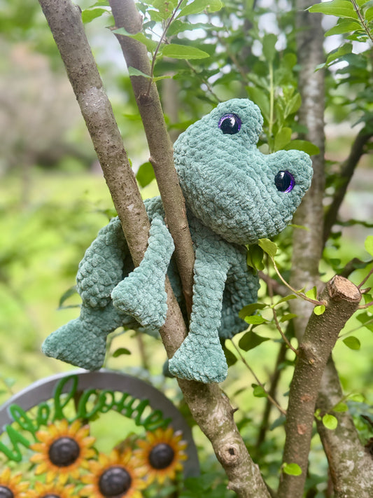 Frog Snuggler – Handmade Crochet Plush
