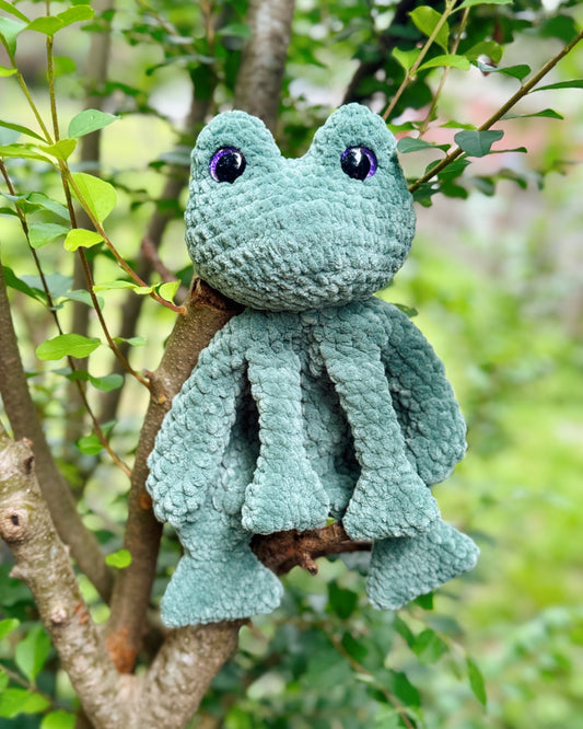 Frog Snuggler – Handmade Crochet Plush