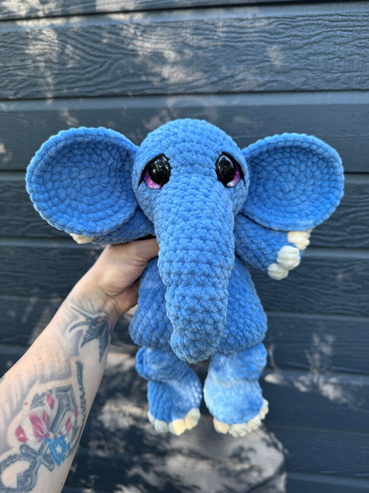 Elephant Snuggler – Handmade Crochet Elephant Lovey