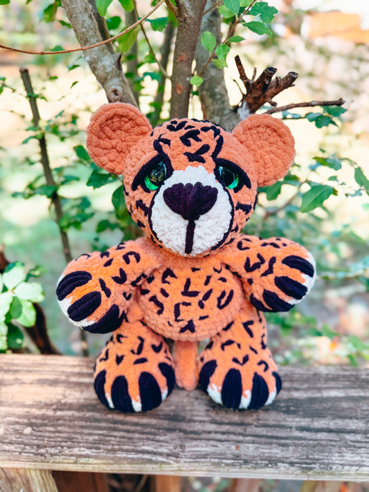 Crochet Cheetah Plush – Handmade Jungle Animal Stuffy