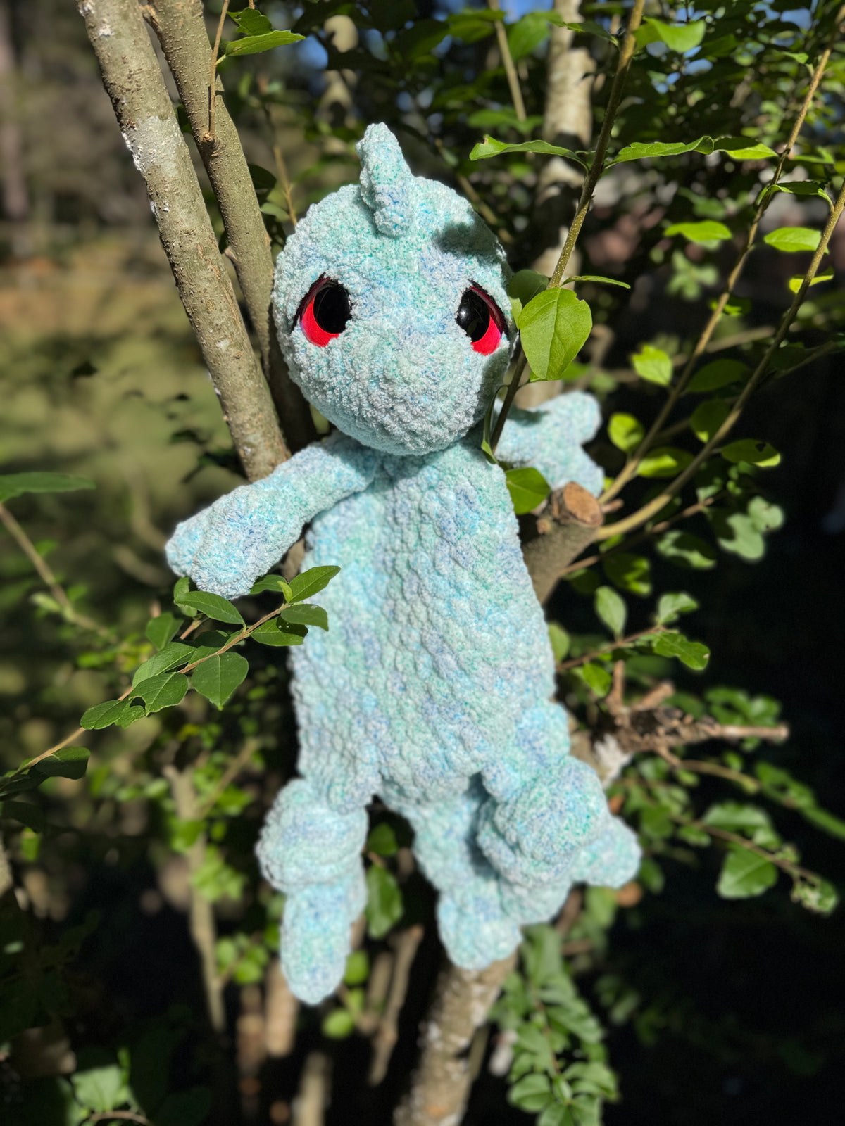 Crochet Chameleon Snuggler – Handmade Plush Lovey