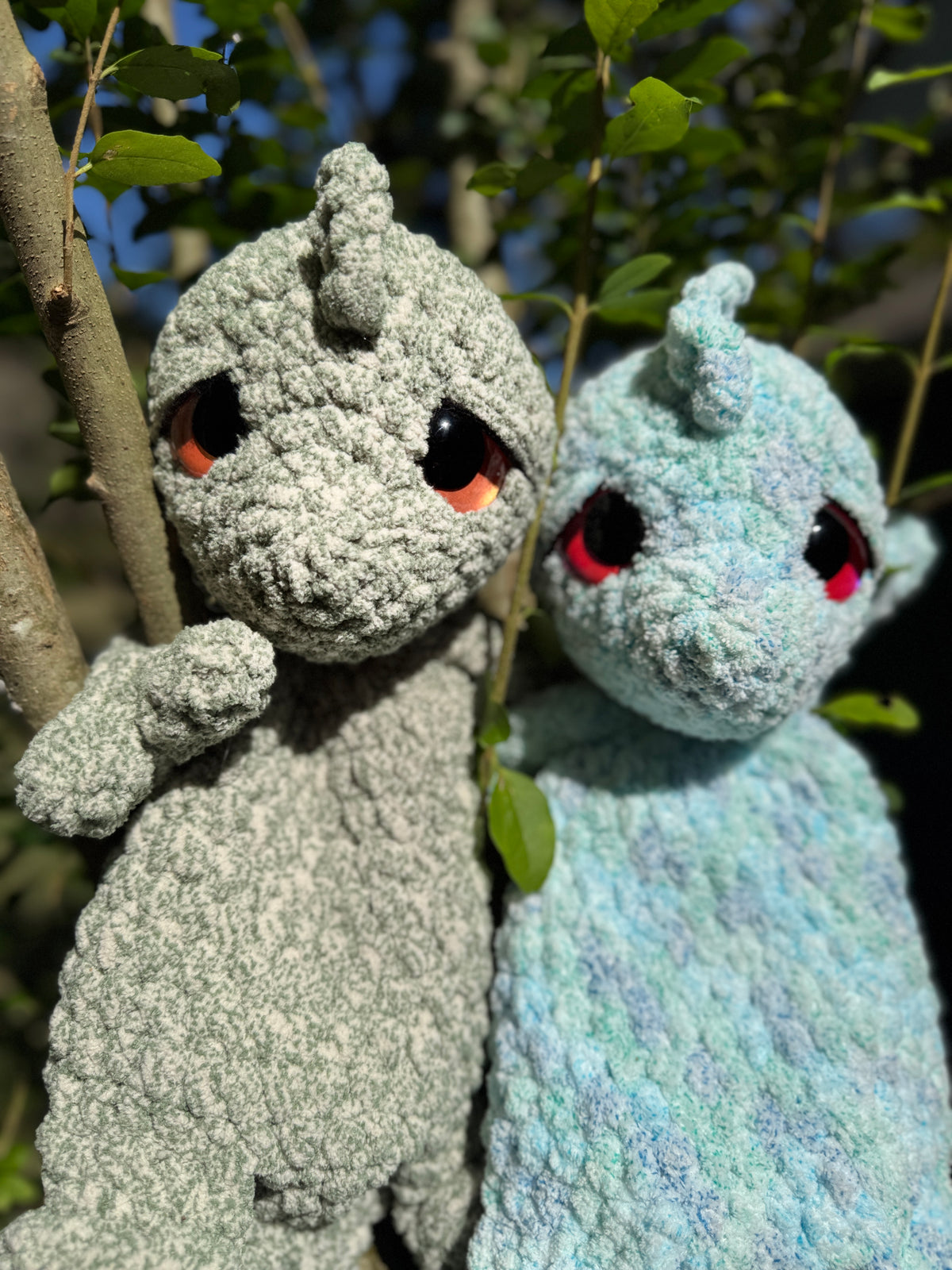 Crochet Chameleon Snuggler – Handmade Plush Lovey