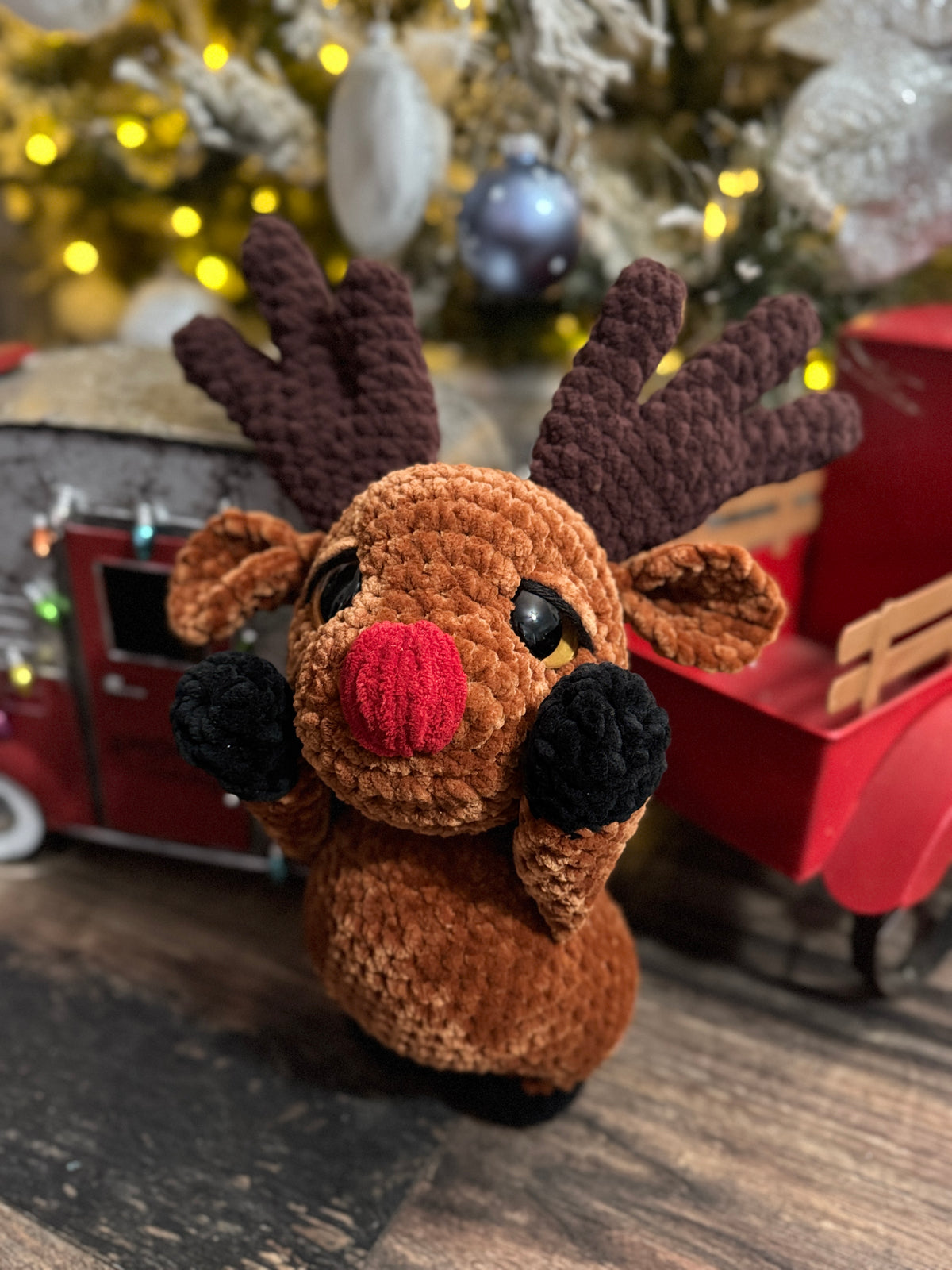 Cheeky Reindeer – Handmade Crochet Plush