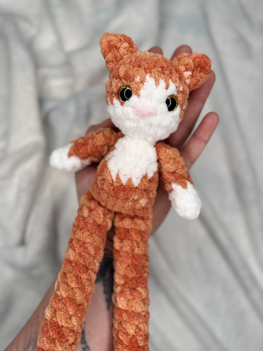 Floppy Ginger Cat – Handmade Crochet Plush